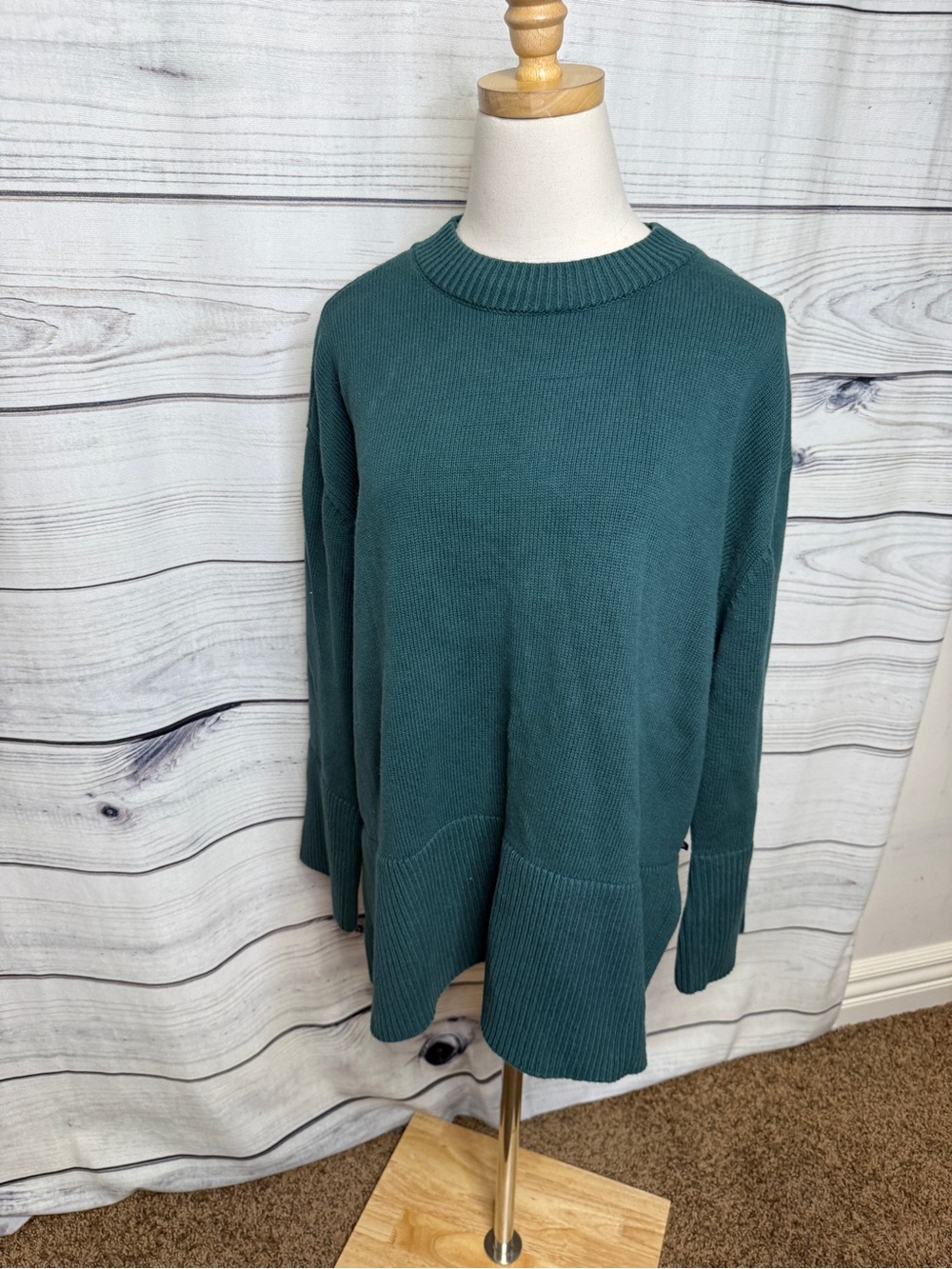 GAP Deep Teal Crew Knit Sweater